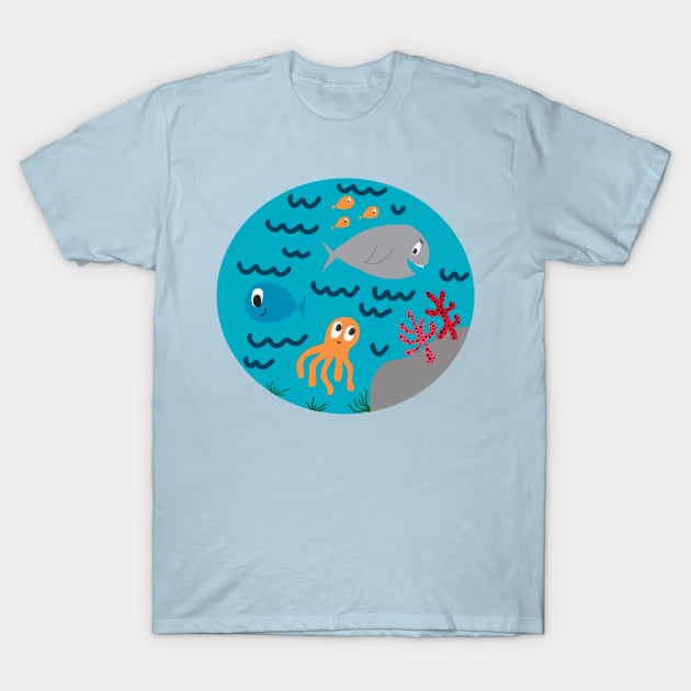 Down under the sea T-Shirt by Haleys Hand